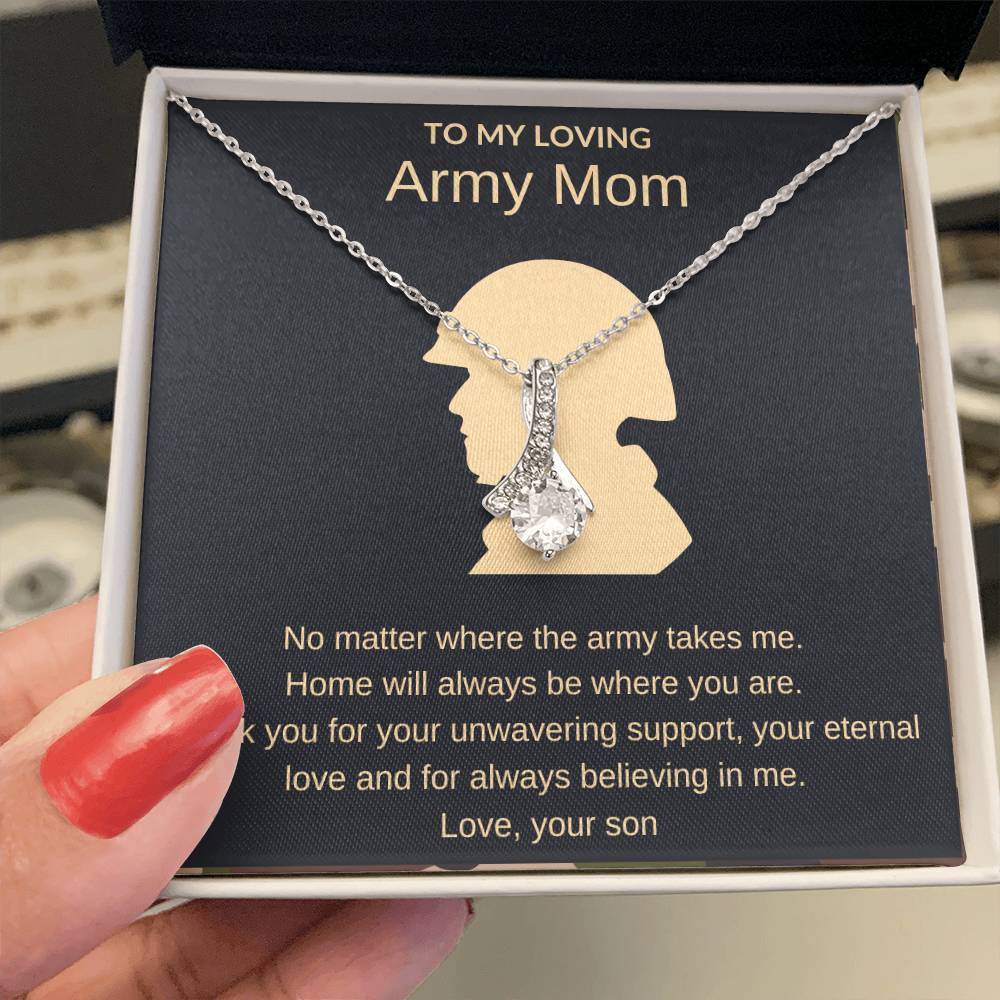 To My Army Mom, My Hero – A Necklace for Your Unyielding Strength