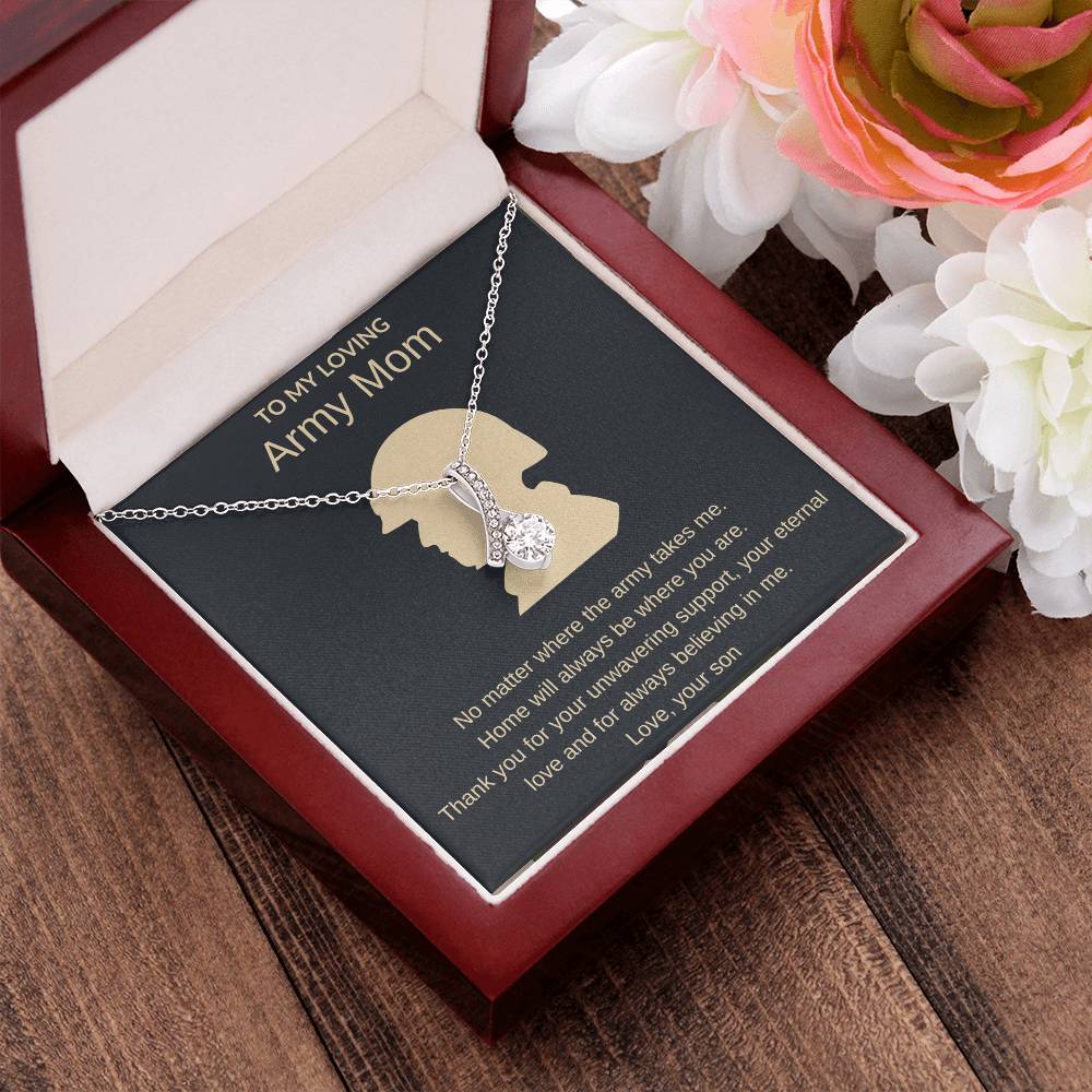 To My Army Mom, My Hero – A Necklace for Your Unyielding Strength