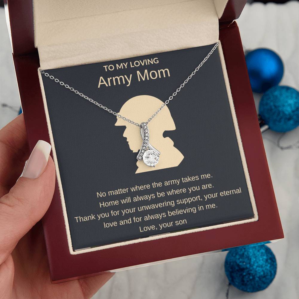 To My Army Mom, My Hero – A Necklace for Your Unyielding Strength