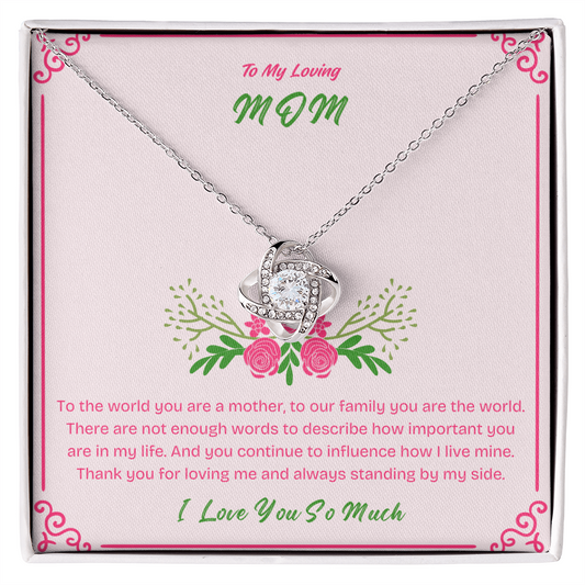 To My Mom - Beautiful Necklace with Heartfelt Message Card | Perfect Mother's Day Gift