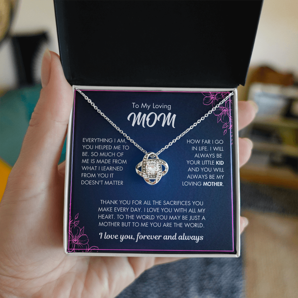 Mom, You Are My World - Sentimental Necklace Gift with Loving Message Card