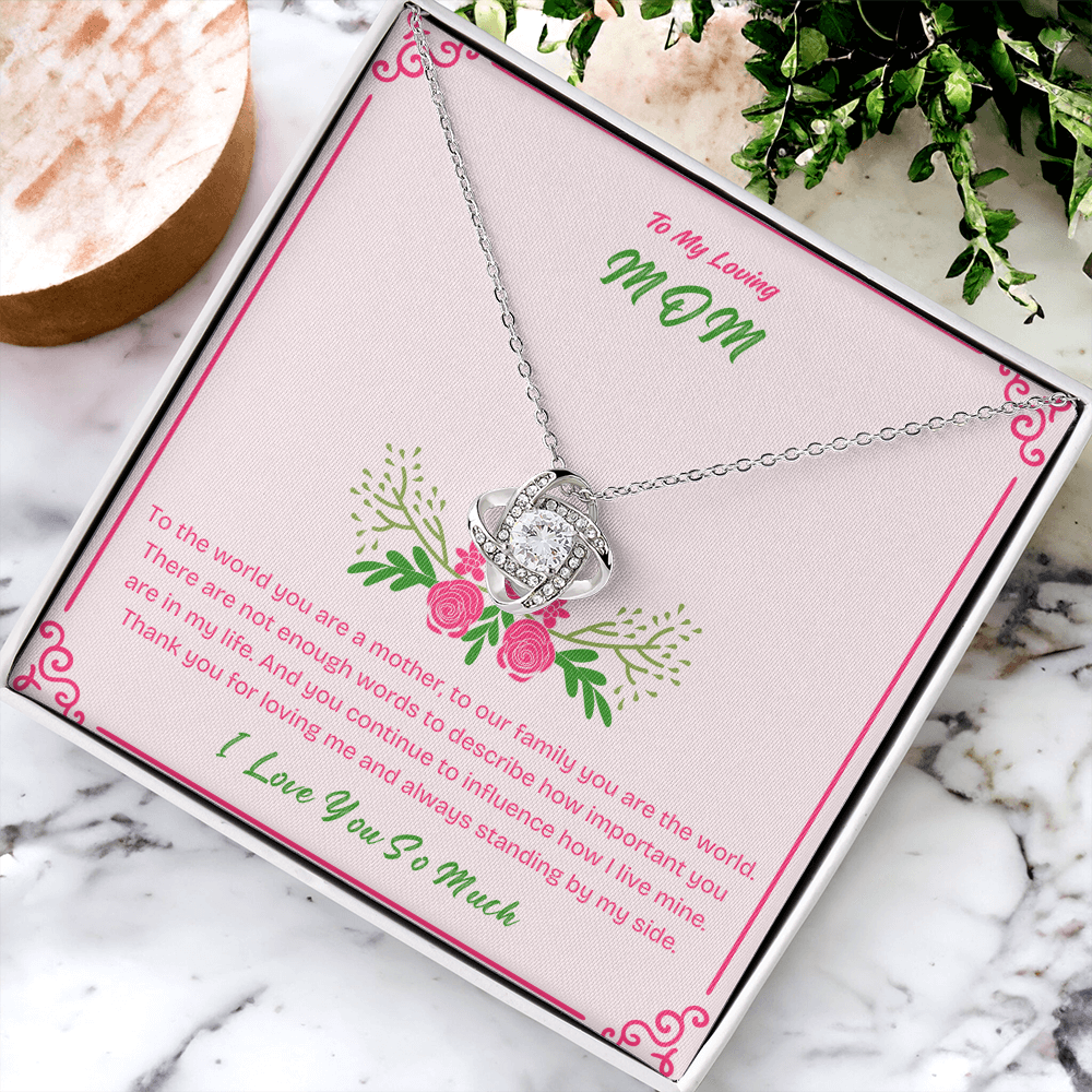 To My Mom - Beautiful Necklace with Heartfelt Message Card | Perfect Mother's Day Gift