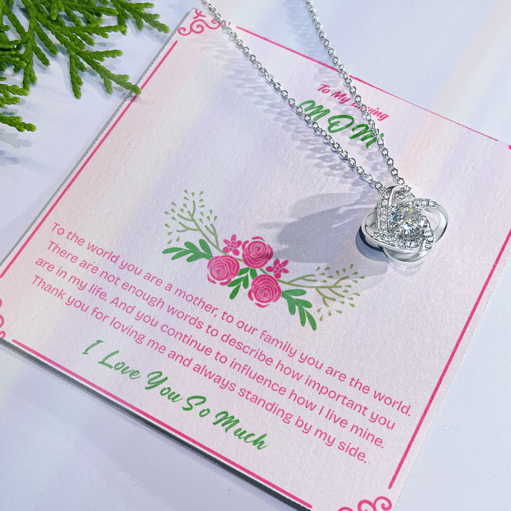 To My Mom - Beautiful Necklace with Heartfelt Message Card | Perfect Mother's Day Gift