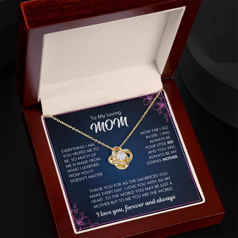 Mom, You Are My World - Sentimental Necklace Gift with Loving Message Card