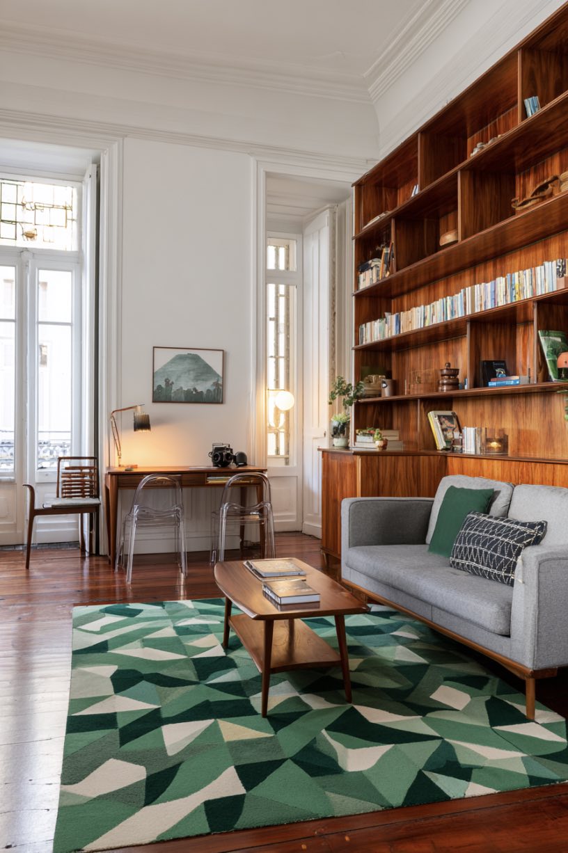 1. Mid-Century Charm Meets Antique Soul
