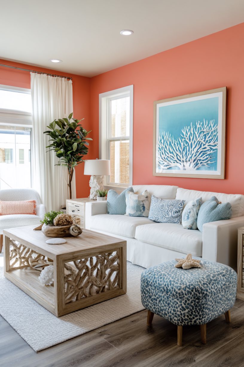 Coral and Aqua