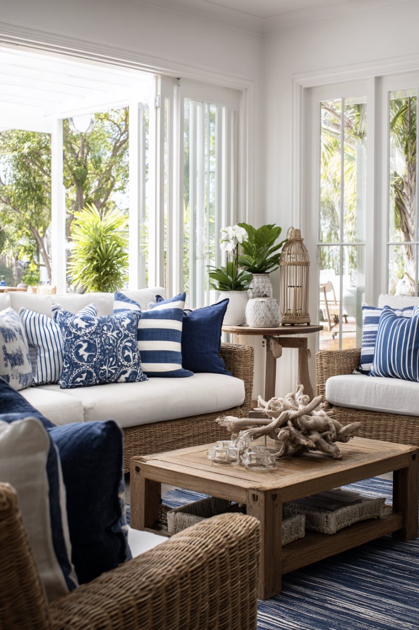 Navy and White Coastal Theme