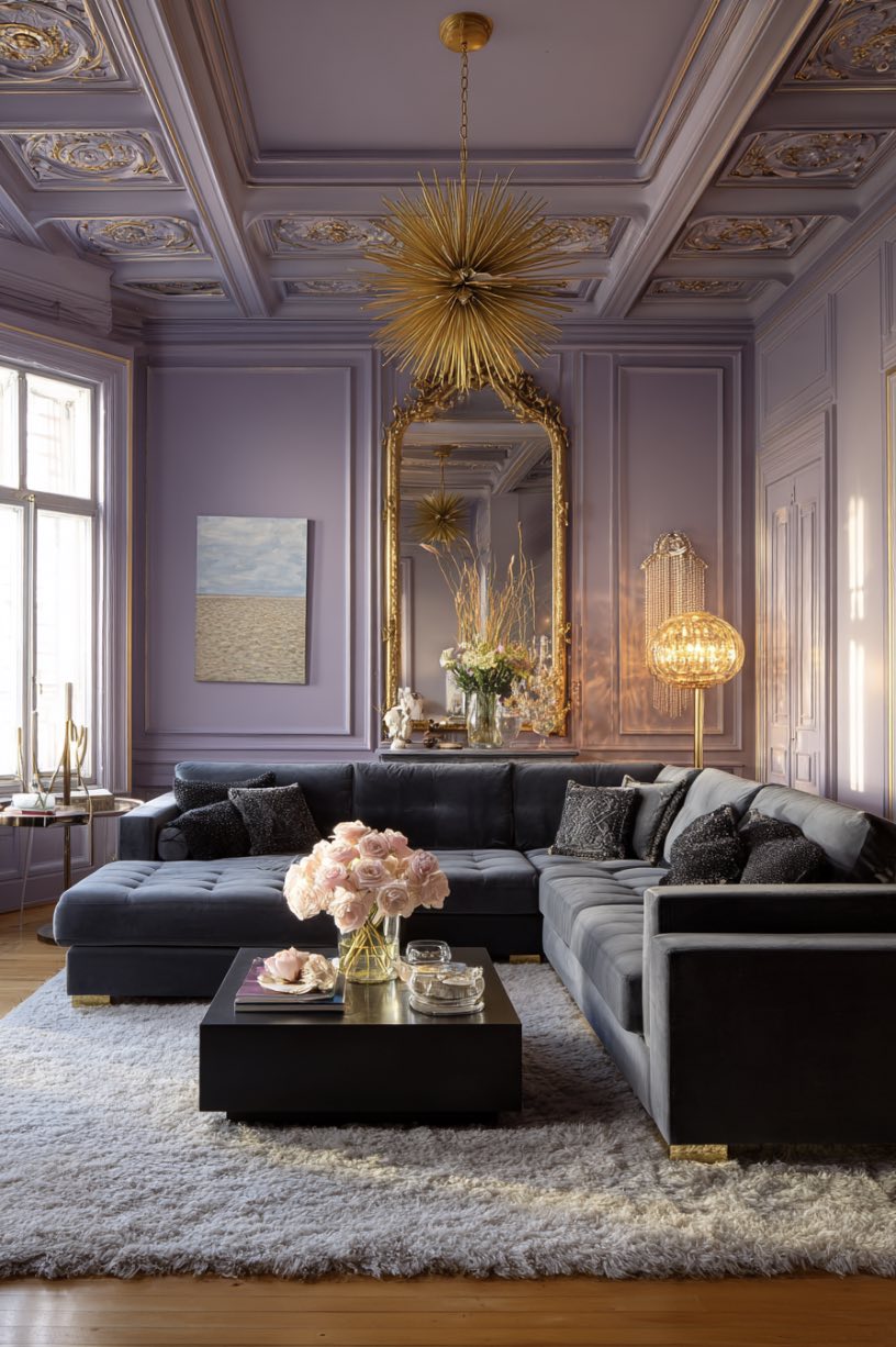 Lilac and Charcoal