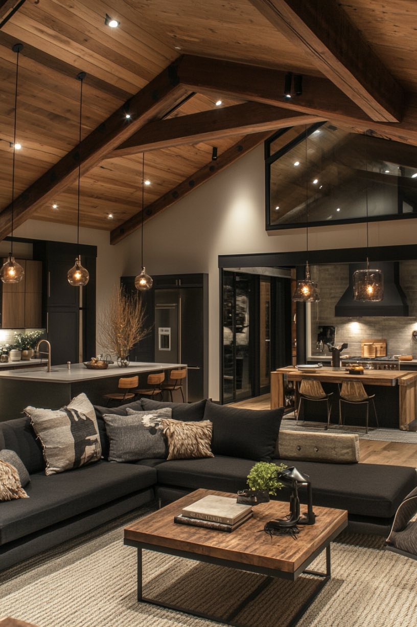 Track Lighting on Beams