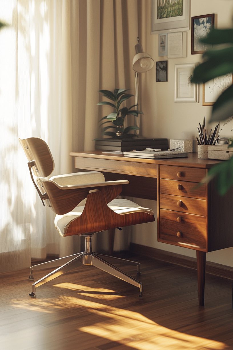Mid-Century Modern Desk in Decor