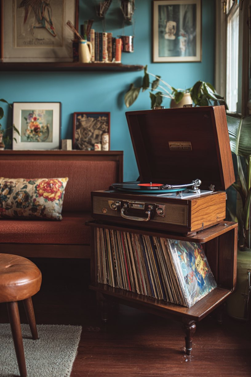 15. Retro Retreat for Vinyl Lovers