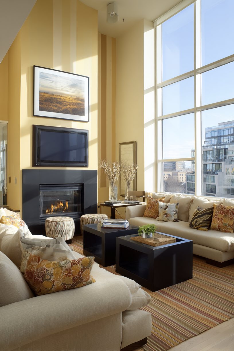 Urban Views in a Modern Living Room