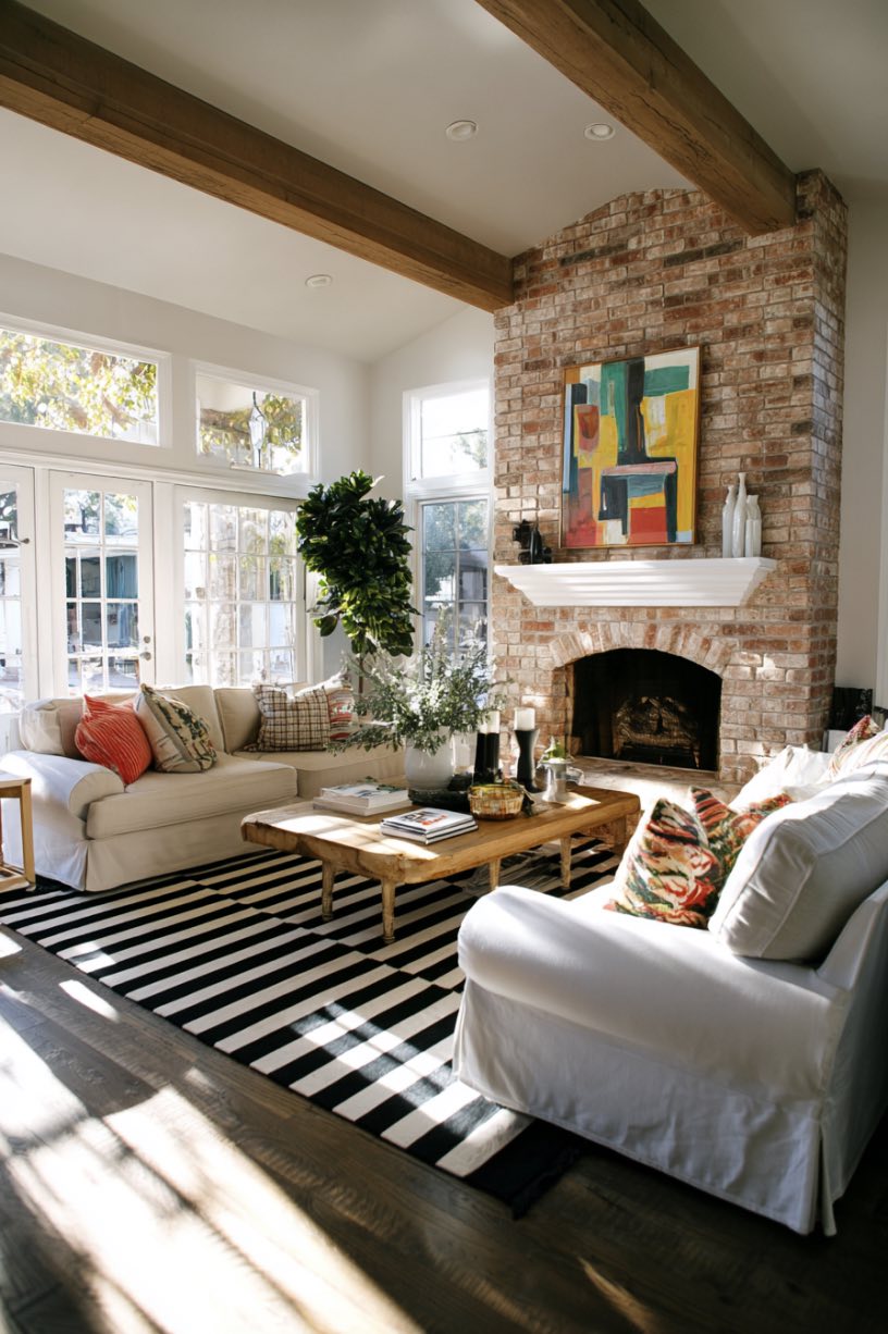 16. Farmhouse Warmth with a Hint of Vintage Charm