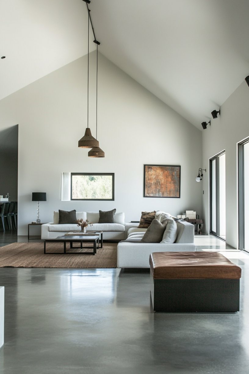 Modern Minimalist Vaulted Ceiling