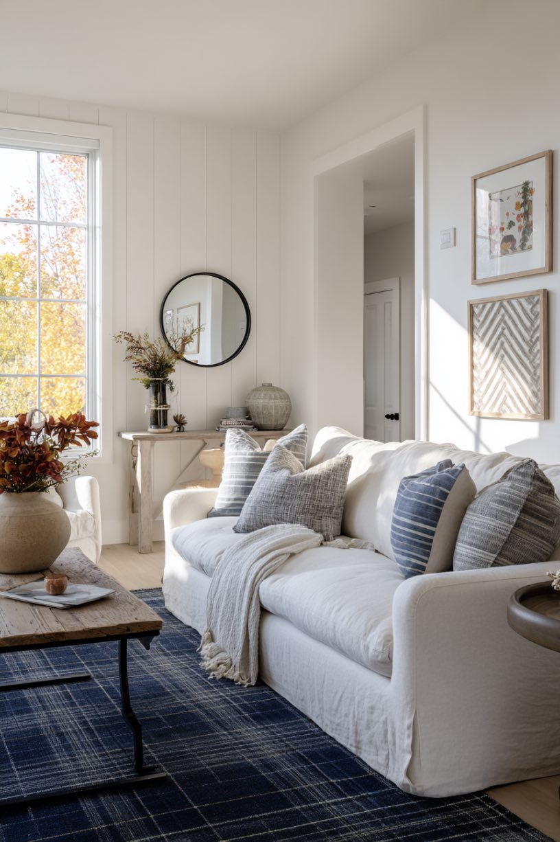 17. Autumn in a Farmhouse Living Room