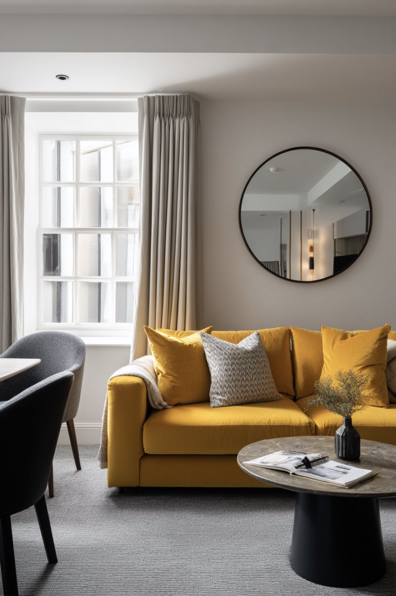 Modern Yellow Living Room Style