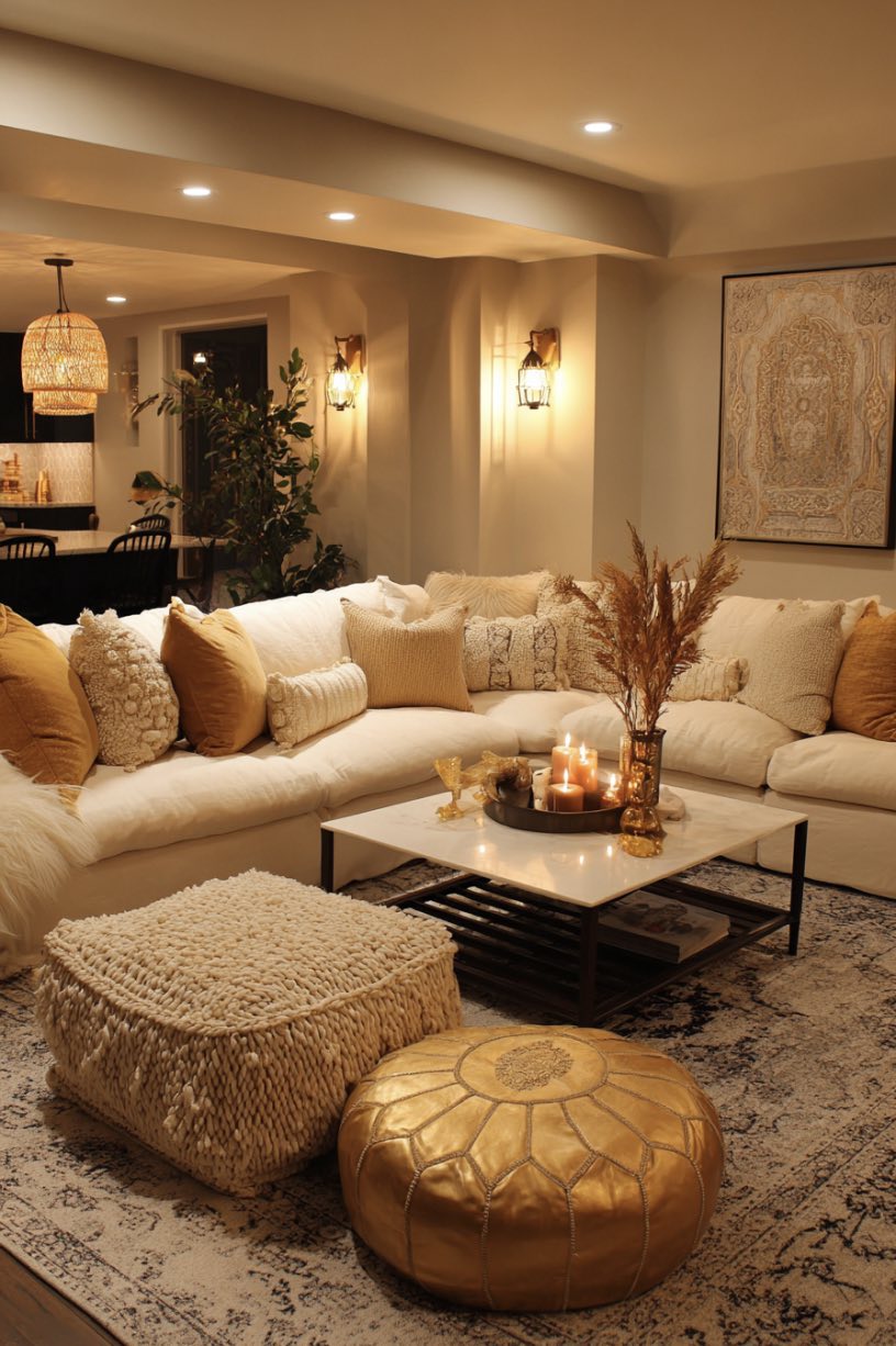 Textured Pillows and Luxe Finishes