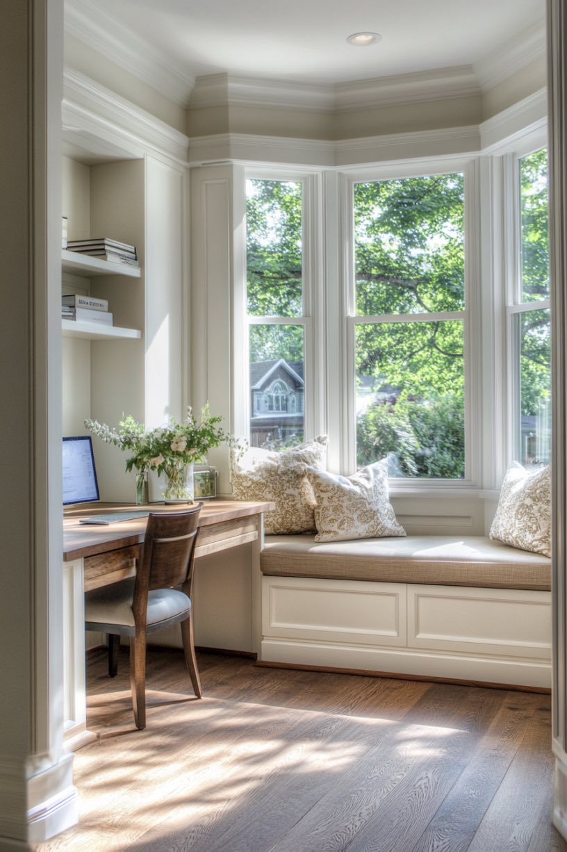 Office Nook in Bay Window