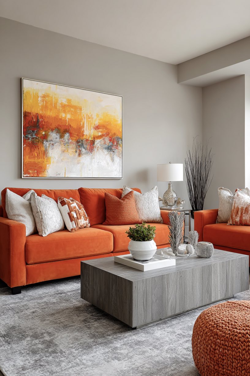 Playful Pops of Orange