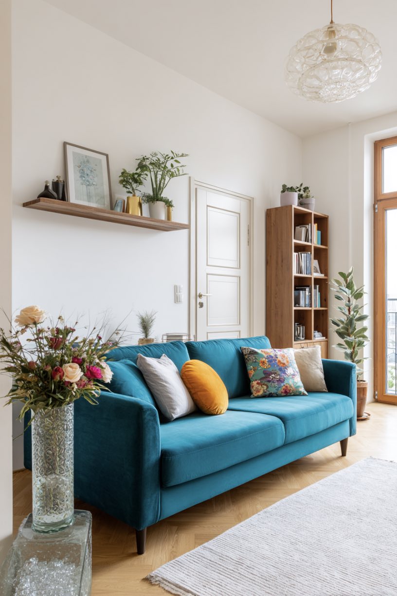 Teal and Natural Touches