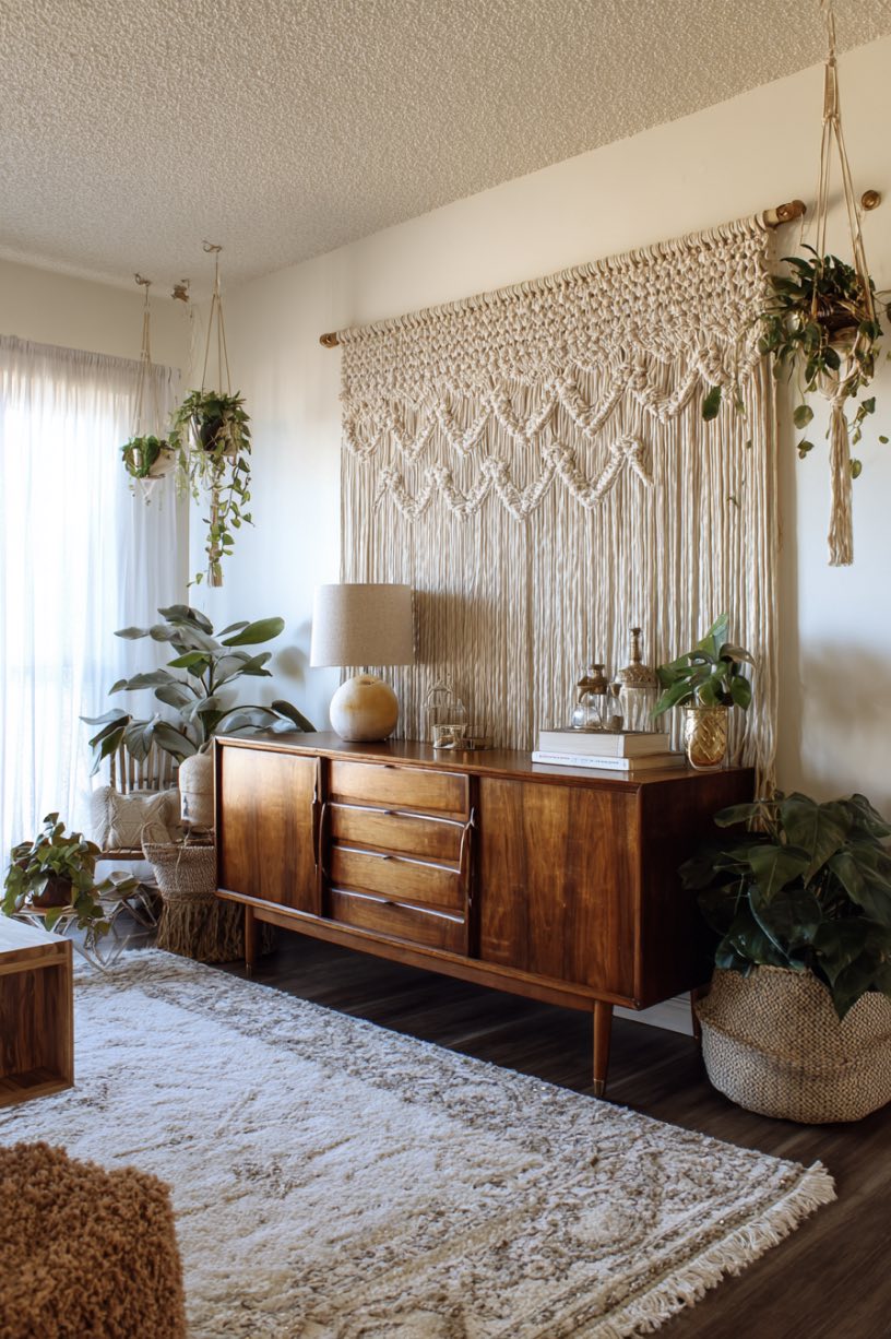 Macrame and Mid-Century Mix