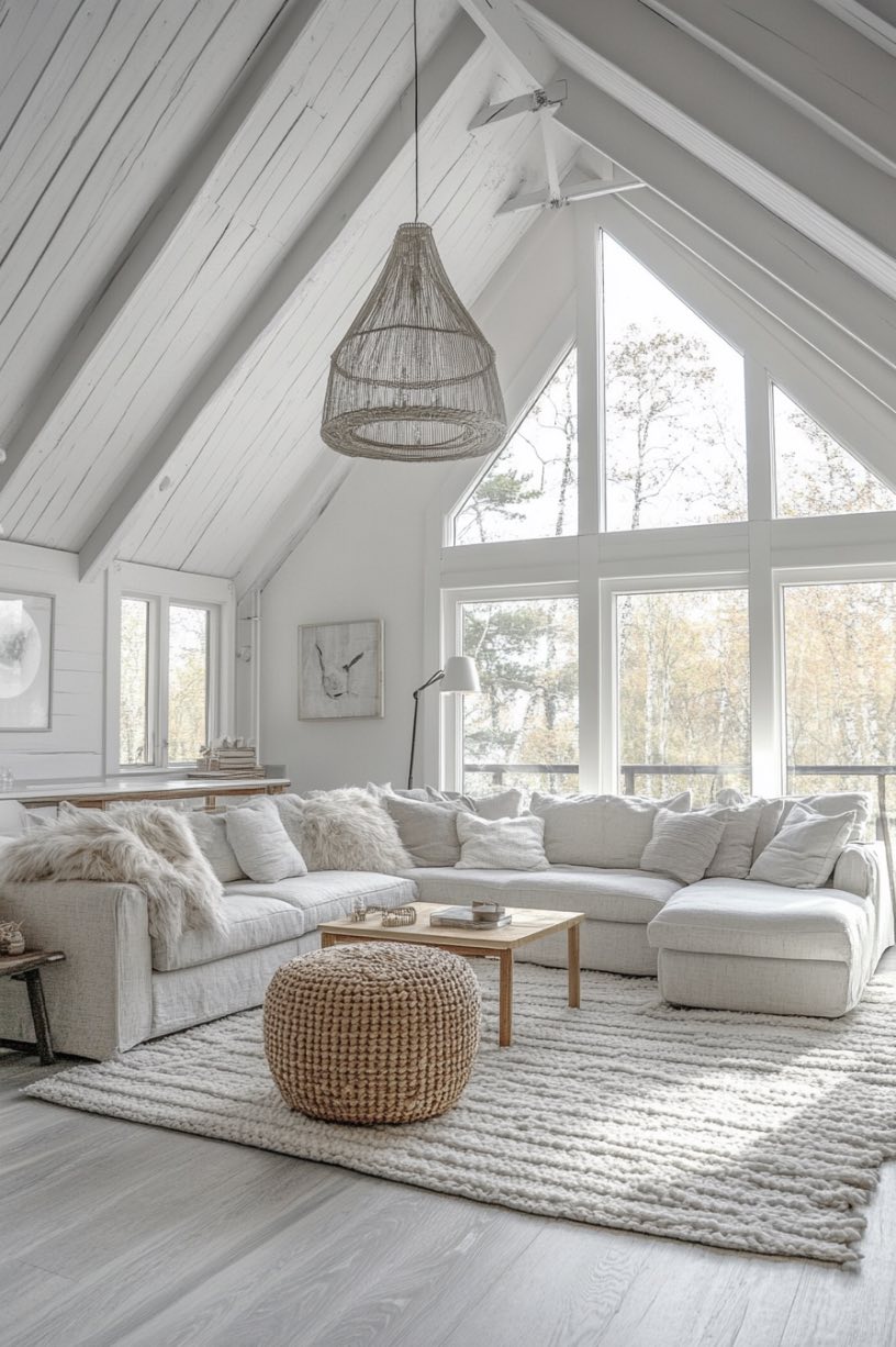 Scandinavian-Inspired Vaulted Room