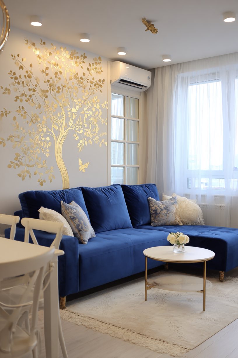 Golden Accents and Cozy Corners