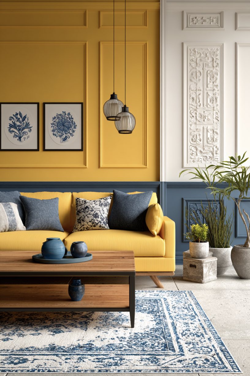 Yellow Accent Living Room
