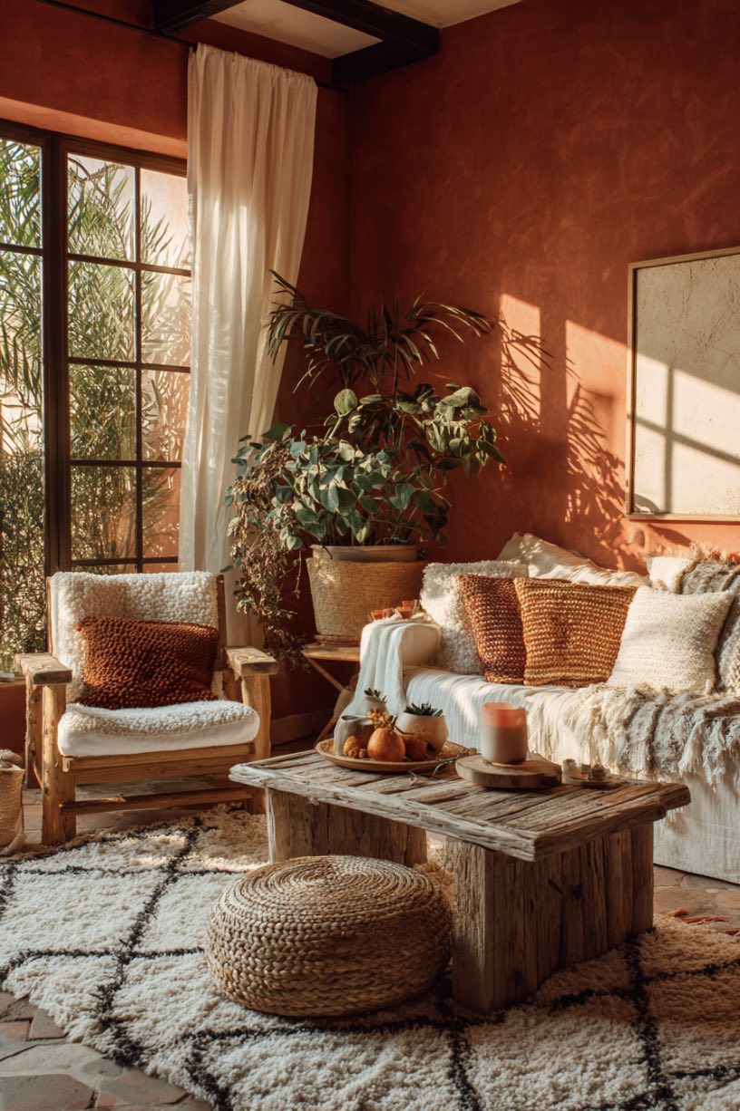 Terracotta and Off-White