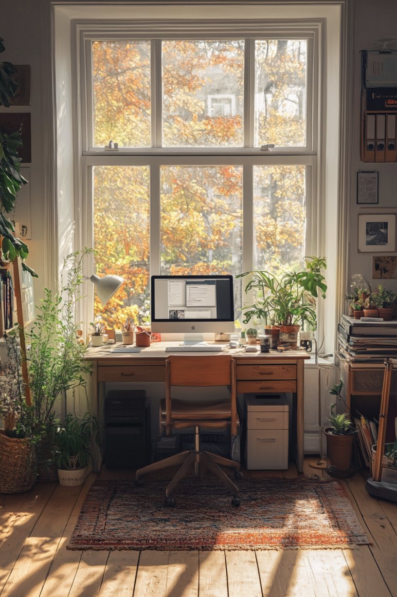 Window-Facing Desk