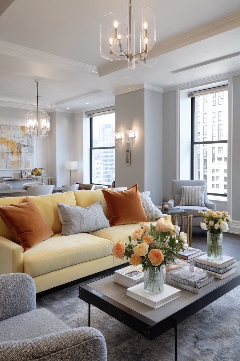 Modern Yellow Sofa Living Room