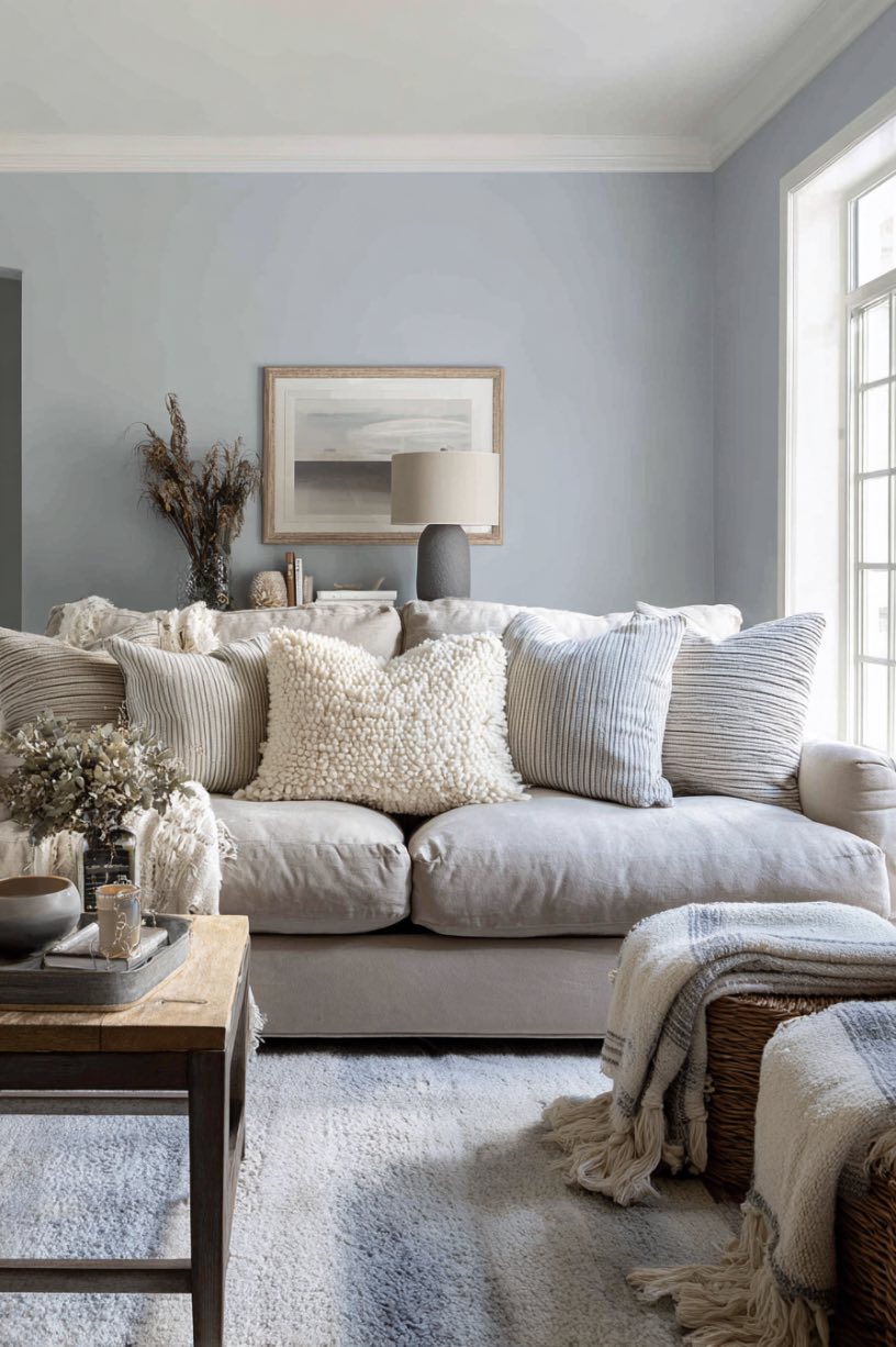 Dusty Blue and Taupe