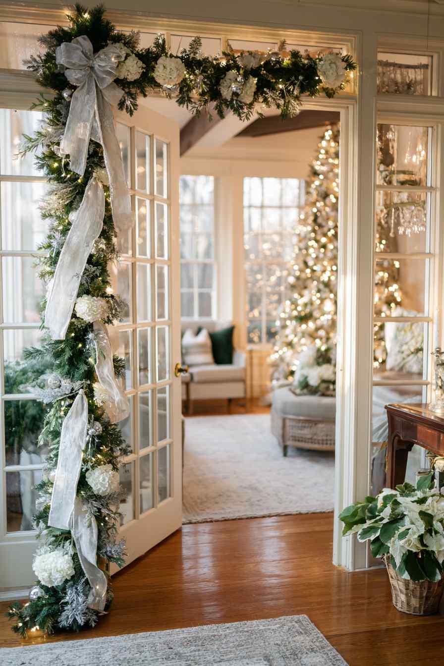 Cheerful Greetings at the Christmas Doorway