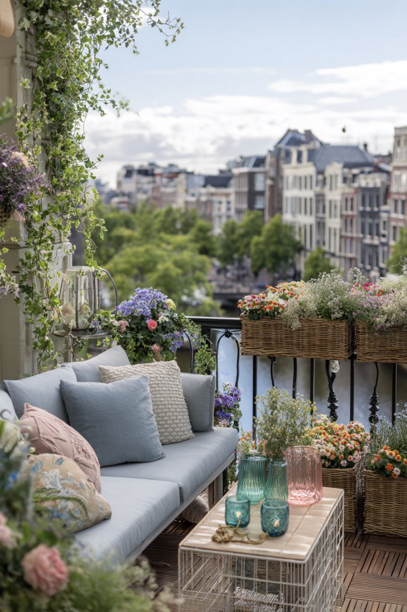 Colorful Charm in Balcony Garden