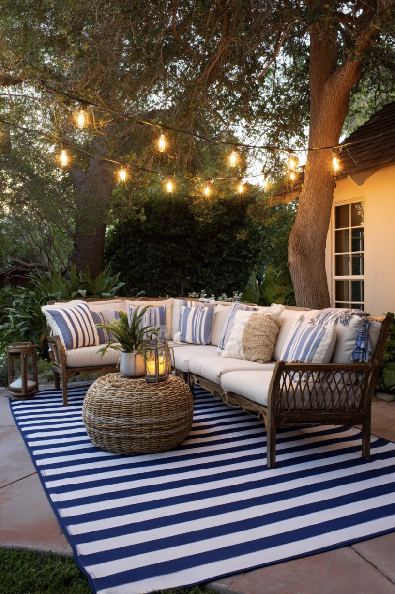 Evening Stripes and String Light Vibes