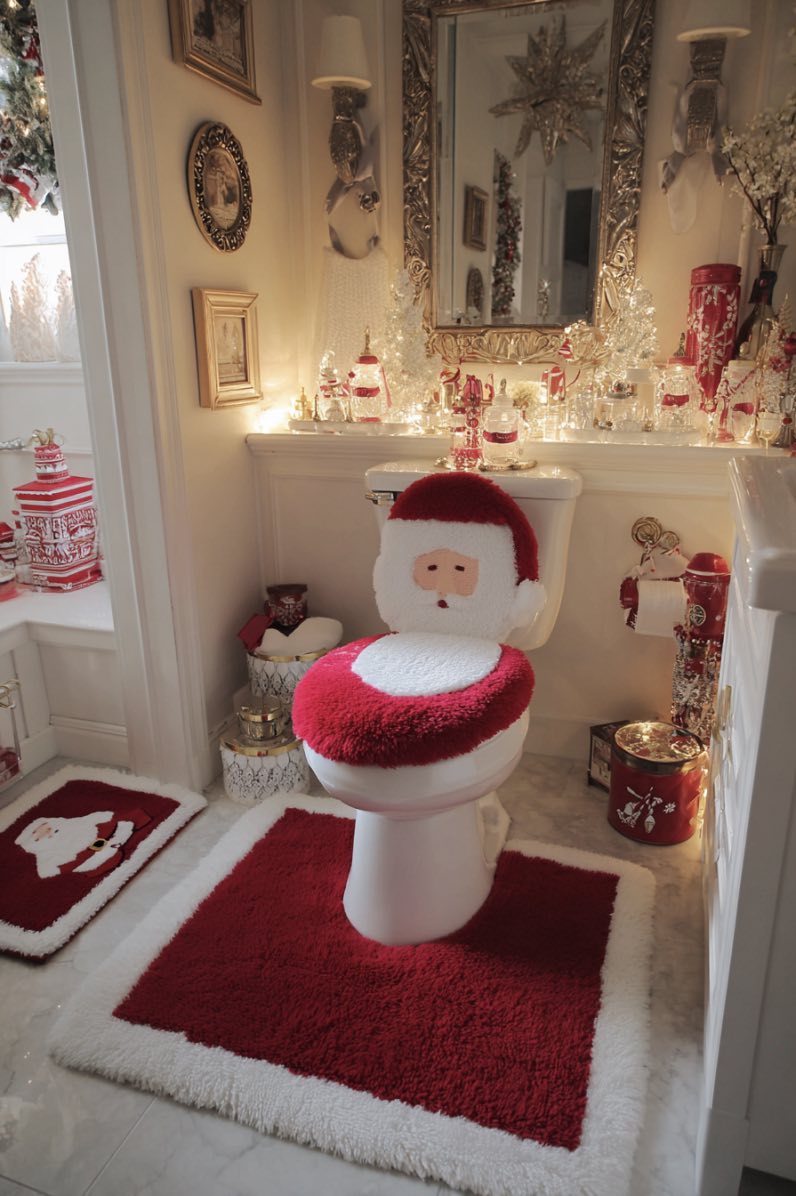 Playful Holiday Bathroom
