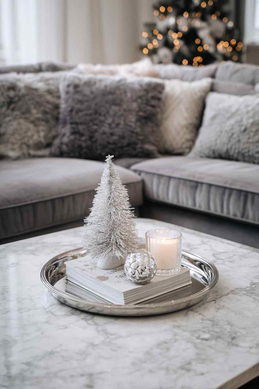 Winter Elegance in a Cozy Living Room