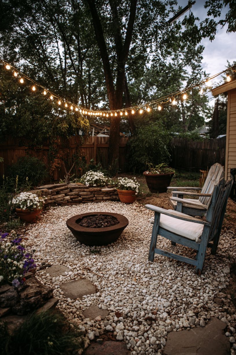 Pebbles, Firelight, and Vintage Charm
