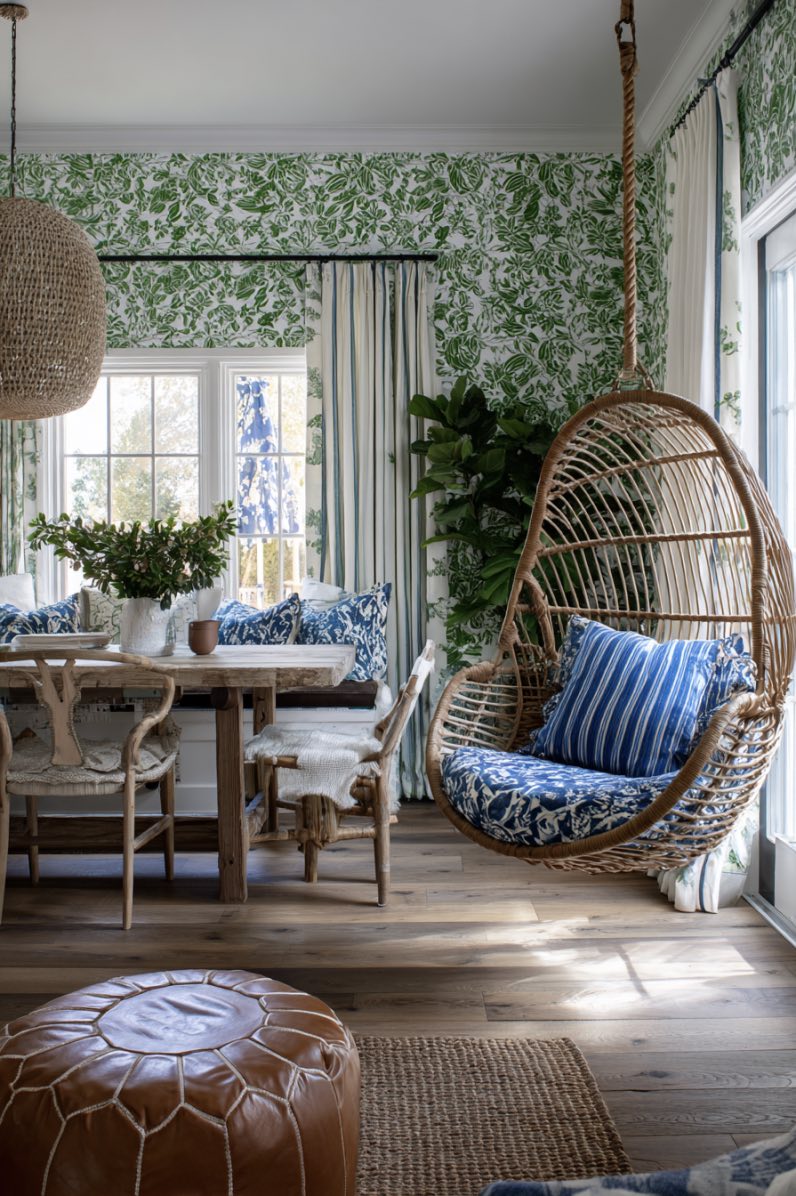 Eclectic Corner with Garden Flair