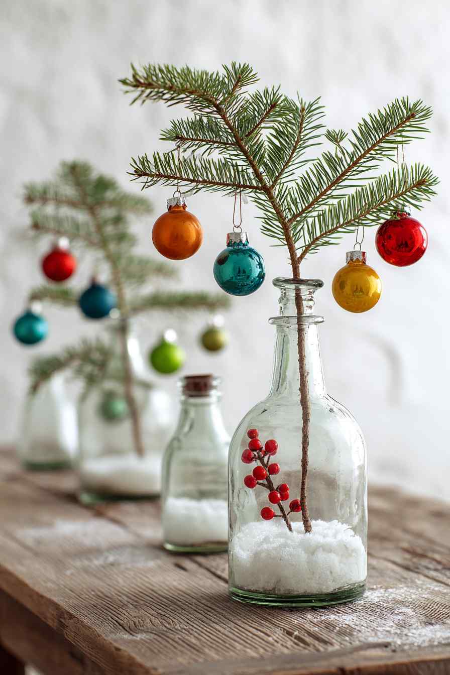 Minimalist Glass Vase Christmas Tree