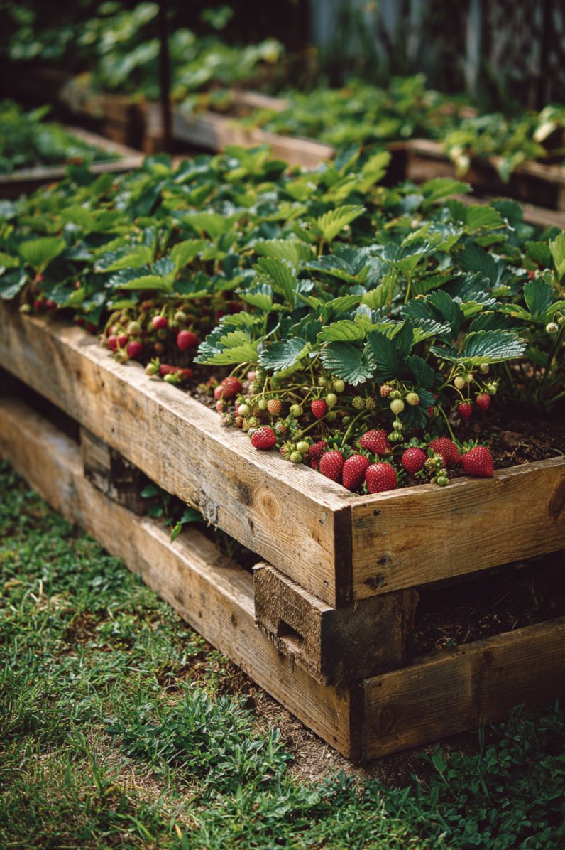 Strawberry Pallet Bed