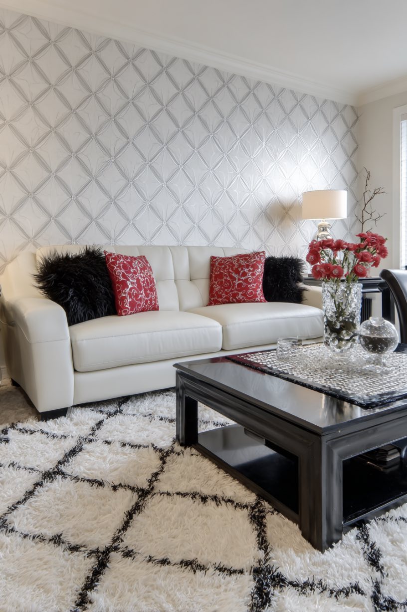Bold Elegance in Monochrome and Red