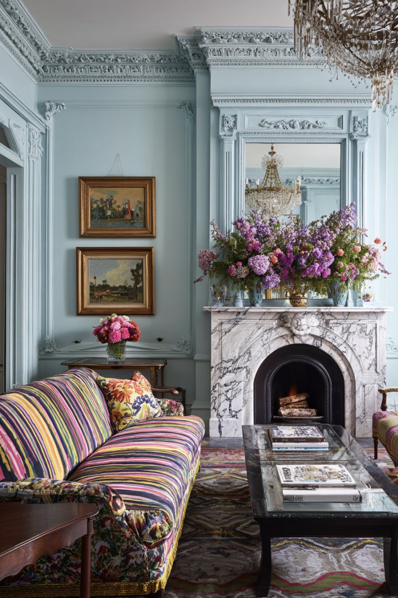Charming Brownstone Living Room