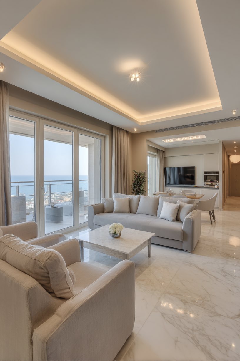 Beige Serenity with an Ocean View