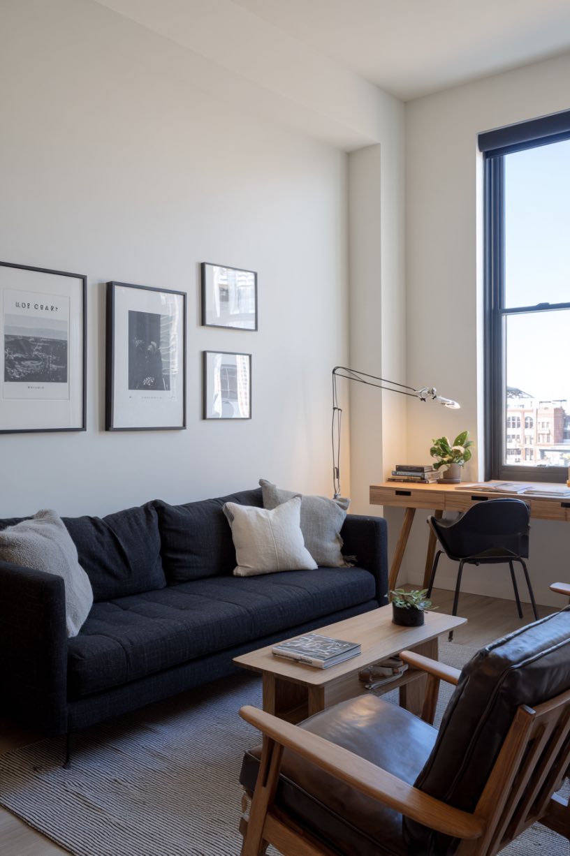 Clean and Cozy Office Living
