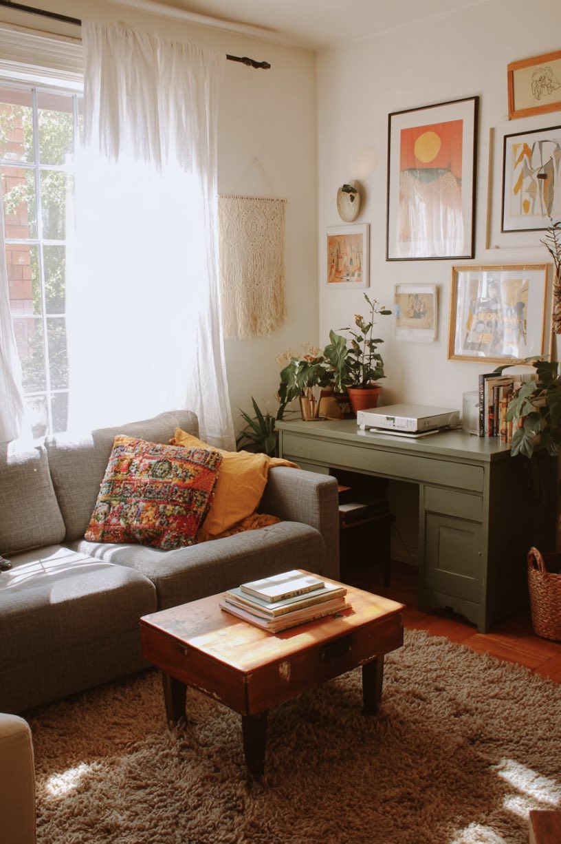 Boho Office Living Warmth