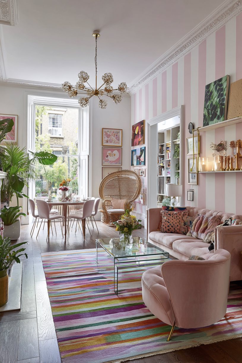 Pastel Pink Office Living Delight