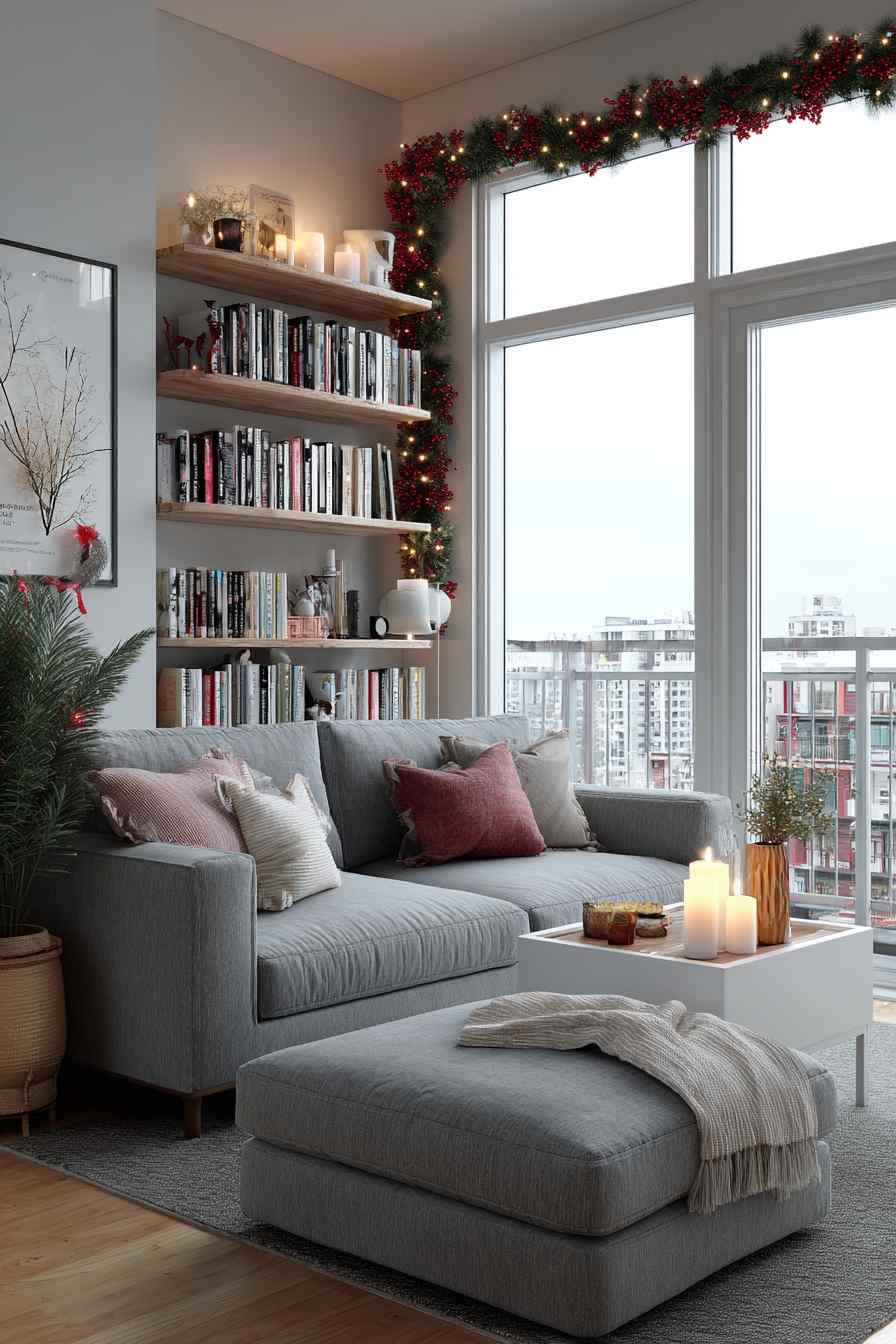 Cozy Christmas Charm in a Small Living Room