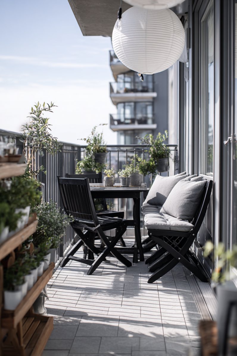 Scandinavian Calm on a Balcony