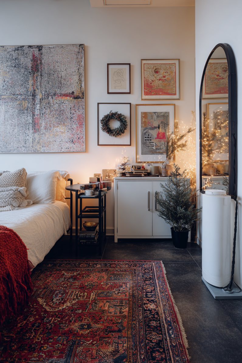 Boho Studio Apartment with Festive Touches